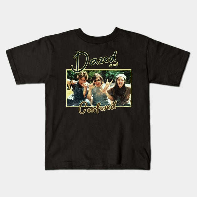 Dazed And Confused squad classic retro Kids T-Shirt by olivia parizeau